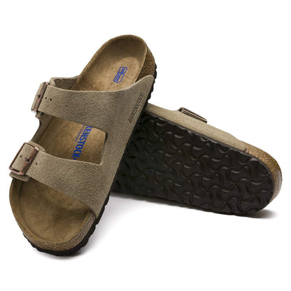 Birkinstock Arizona Soft Footbed Suede Leather in Taupe