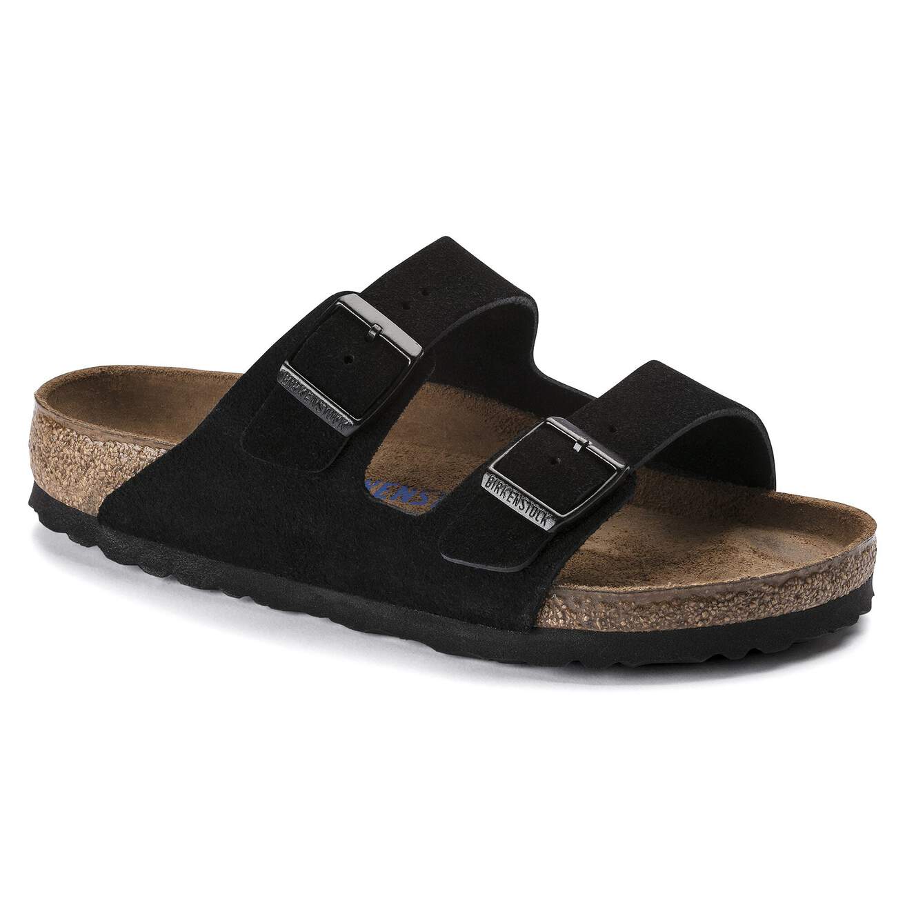 Birkinstock Arizona Soft Footbed Suede Leather in Black