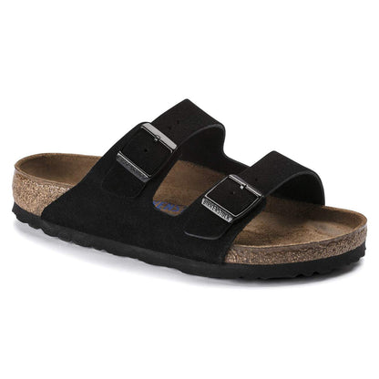 Birkinstock Arizona Soft Footbed Suede Leather in Black