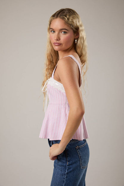 TANK TOP WITH RIBBON BOW DETAIL