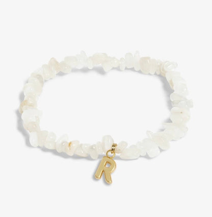 A Littles & Co. - Stone Initial Bracelet