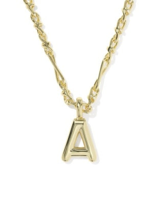 Kendra Scott New Release Bubble Initial Necklace Gold All Letters