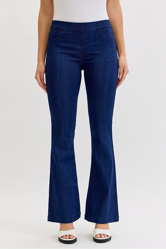 Cello Dark Denim Flared Jegging 30" Inseam