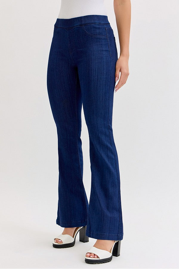 Cello Dark Denim Flared Jegging 30" Inseam