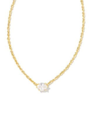 Kendra Scott Cailin Crystal Pendant Birthstone Necklace - Gold