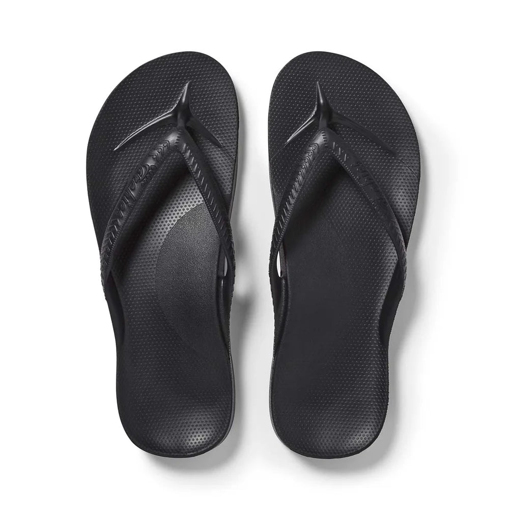 Archies Arch Support Flip Flop Black