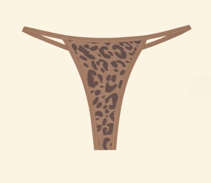 Huha String Thong 2.0 Mineral Undies Leopard Tan