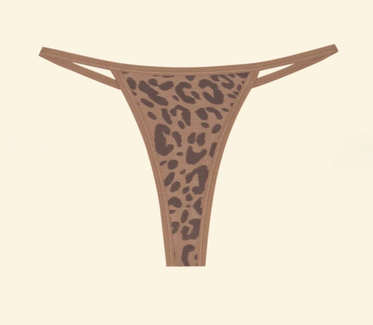 Huha String Thong 2.0 Mineral Undies Leopard Tan