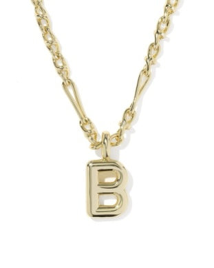 Kendra Scott New Release Bubble Initial Necklace Gold All Letters