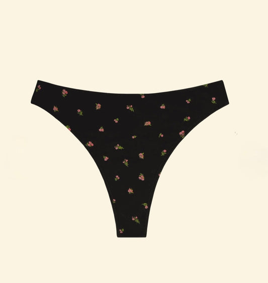 Huha High Rise Thong Mineral Undies Midnight Rose Limited Edition