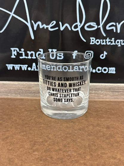 Titties and whiskey… Whiskey-Bourbon-Rocks Glass