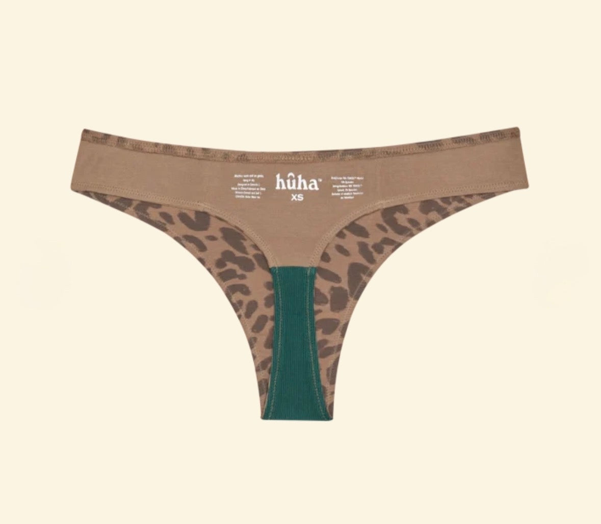 Huha Low Profile Thong Mineral Undies Leopard Tan Limited Edition