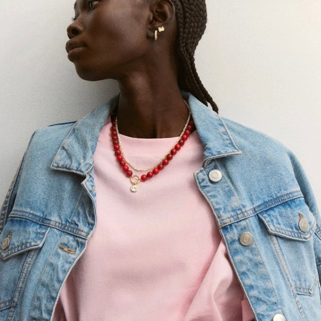 Bauble Bar - Janette Beaded Ring Necklace