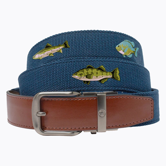 Nexbelt Newport Fresh Water Fish Golf Ratchet Belt