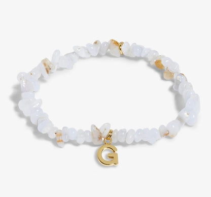A Littles & Co. - Stone Initial Bracelet
