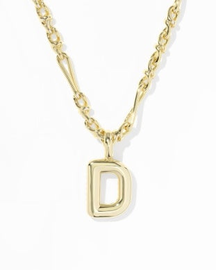 Kendra Scott New Release Bubble Initial Necklace Gold All Letters