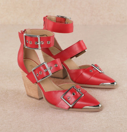 MiiM Hendrix Pointed Toe Hollow Out Stiletto Sandals