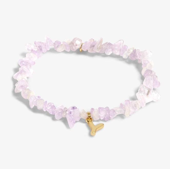 A Littles & Co. - Stone Initial Bracelet