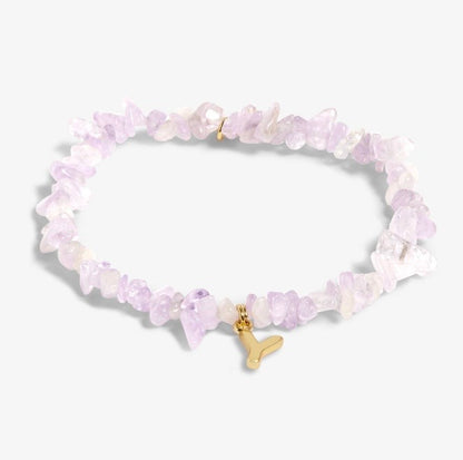 A Littles & Co. - Stone Initial Bracelet