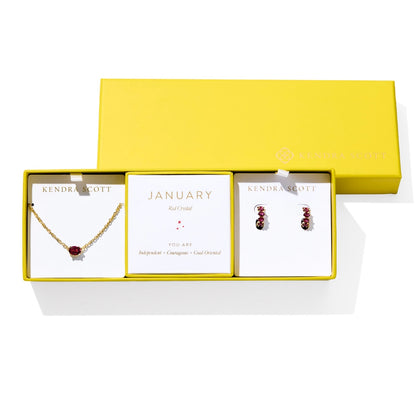Kendra Scott Cailin Birthstone Necklace & Earring Set (All Months)