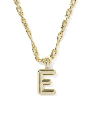 Kendra Scott New Release Bubble Initial Necklace Gold All Letters