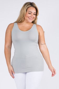 Yelete Lady's V or U Neckline Reversible Seamless Cami Tank Top
