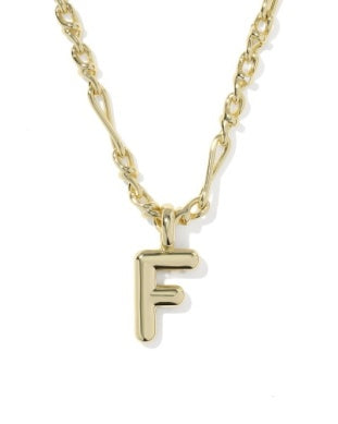 Kendra Scott New Release Bubble Initial Necklace Gold All Letters