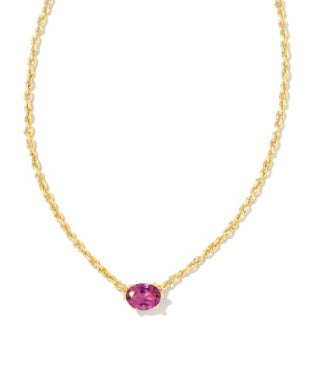 Kendra Scott Cailin Crystal Pendant Birthstone Necklace - Gold