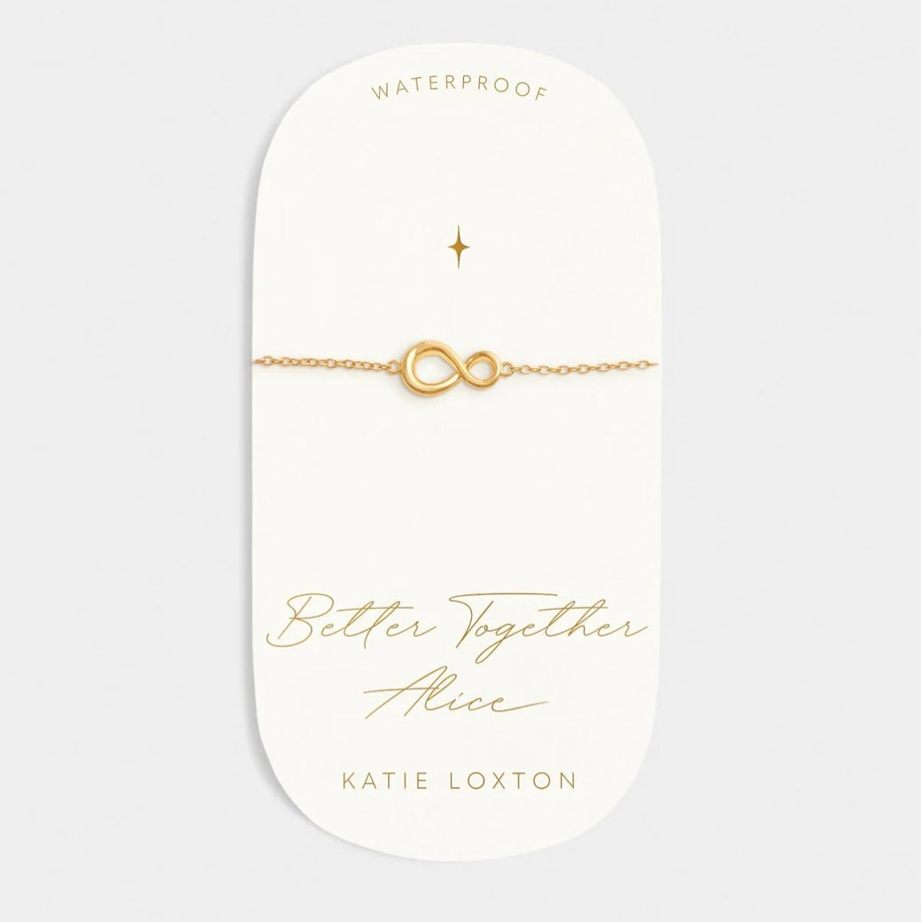 Katie Loxton - Gold “Better Together” Waterproof Charm Bracelet