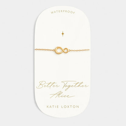 Katie Loxton - Gold “Better Together” Waterproof Charm Bracelet