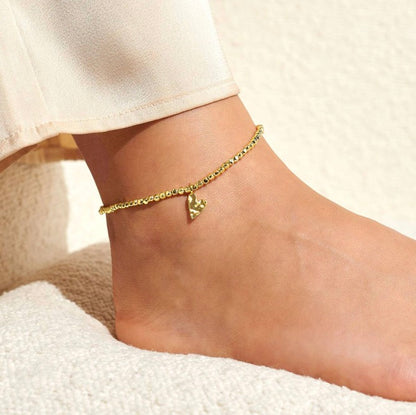 A Littles & Co. - Hammered Heart Anklet