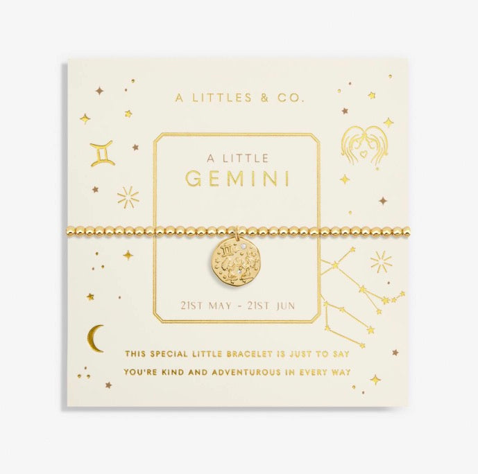 A Littles & Co. - A Little Gemini Zodiac Sign Gold Bracelet