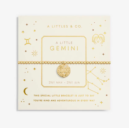 A Littles & Co. - A Little Gemini Zodiac Sign Gold Bracelet