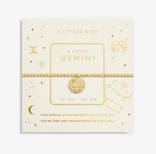 A Littles & Co. - A Little Gemini Zodiac Sign Gold Bracelet