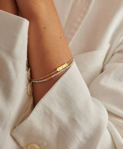 Katie Loxton - Birthstone Bracelet March Aqua Crystal
