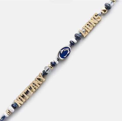 Bauble Bar - Multi/Gold Penn State University Beaded Bandana Phone Charm