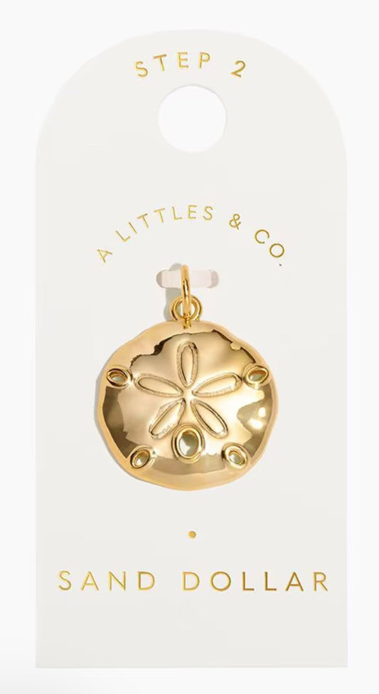 A Littles & Co. Gold Charm - Medium Sand Dollar
