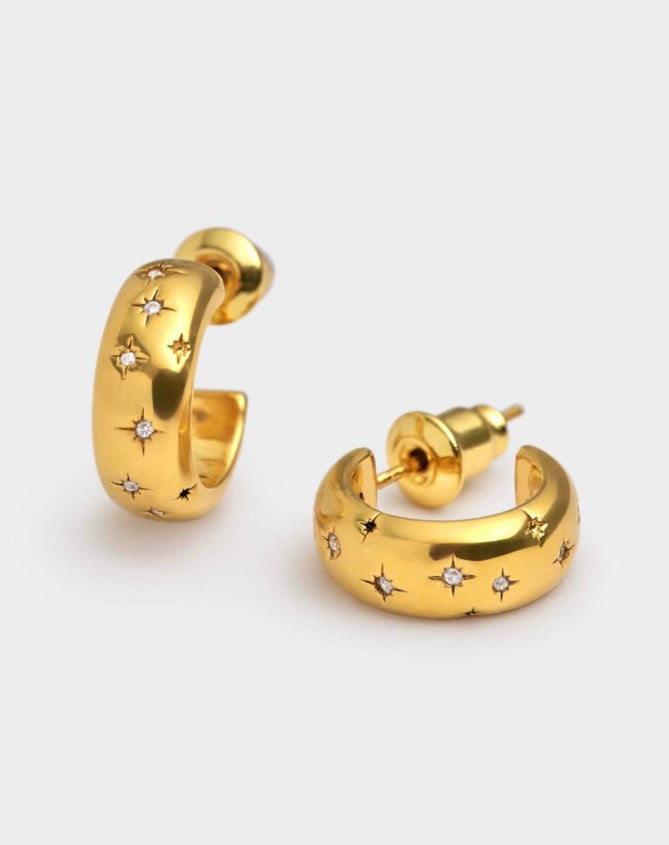 Katie Loxton - Starry Hoop Earrings