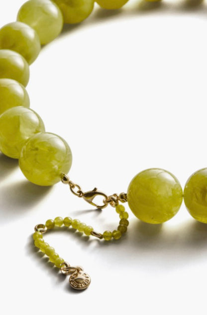 Bauble Bar - Jane Beaded Necklace Olive Green