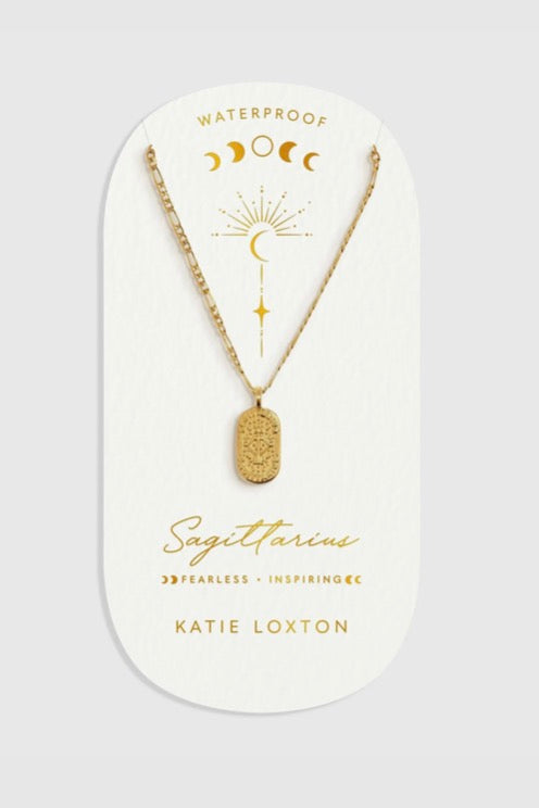 Katie Loxton - Waterproof Zodiac Sign Necklace Sagittarius