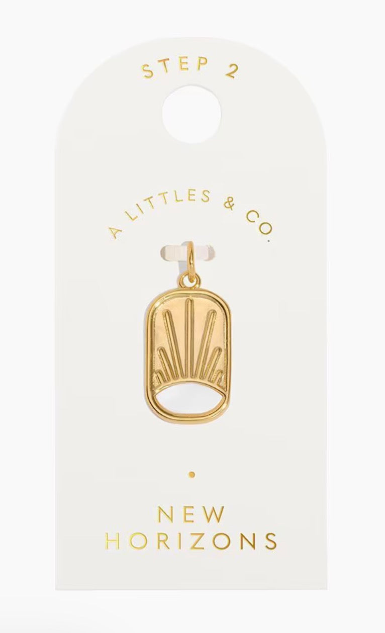 A Littles & Co. Gold Charm - Medium New Horizons Sunrise