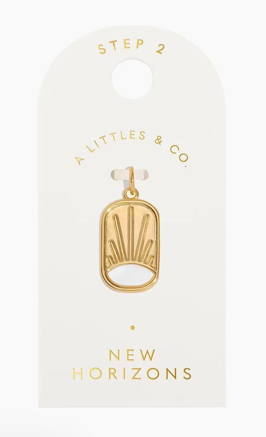 A Littles & Co. Gold Charm - Medium New Horizons Sunrise