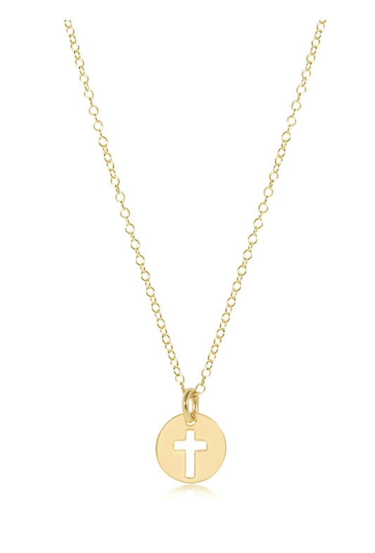 enewton gold necklace- Blessed Gold Disc 16mm