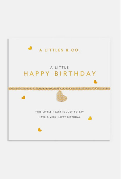 A Littles & Co. - A Little ‘Happy Birthday’ Bracelet Gold