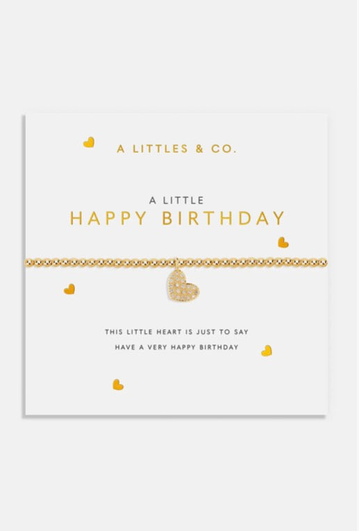 A Littles & Co. - A Little ‘Happy Birthday’ Bracelet Gold