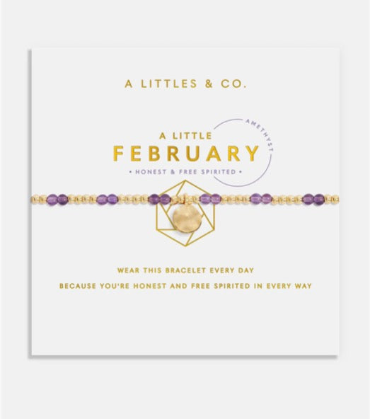 A Littles & Co. - A Little ‘Birthstone February Amethyst’ Bracelet