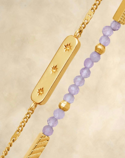 Katie Loxton - Birthstone Bracelet February Amethyst