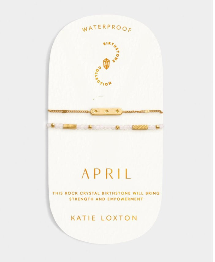 Katie Loxton - Birthstone Bracelet April Rock Crystal