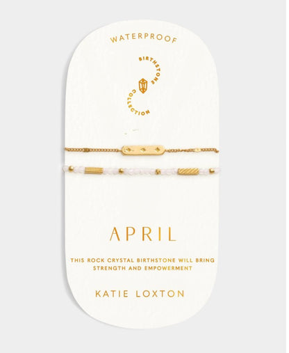 Katie Loxton - Birthstone Bracelet April Rock Crystal