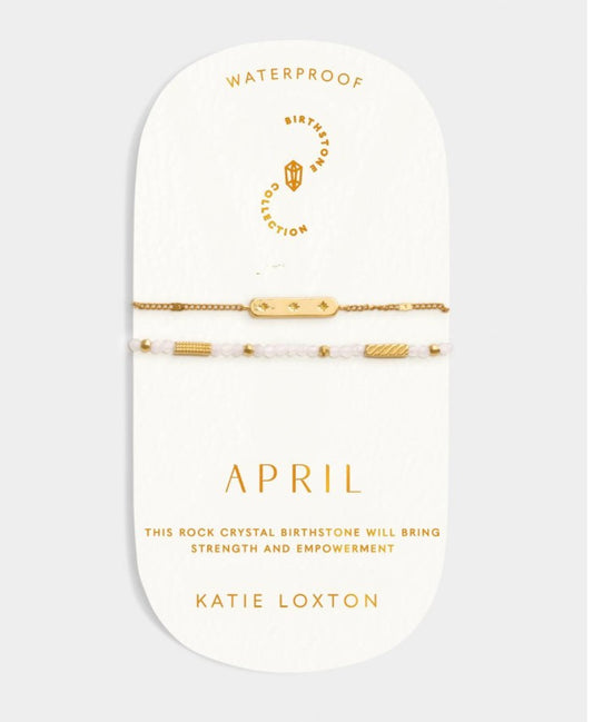 Katie Loxton - Birthstone Bracelet April Rock Crystal
